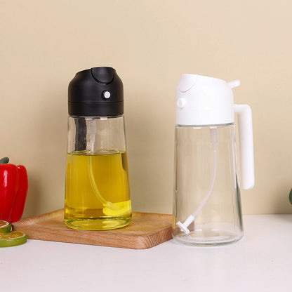 New Two-in-one Glass Oil Pot Kitchen Soy Sauce Bottle Atomization Bottle