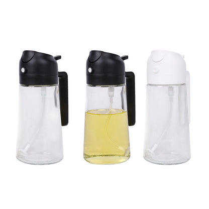 New Two-in-one Glass Oil Pot Kitchen Soy Sauce Bottle Atomization Bottle